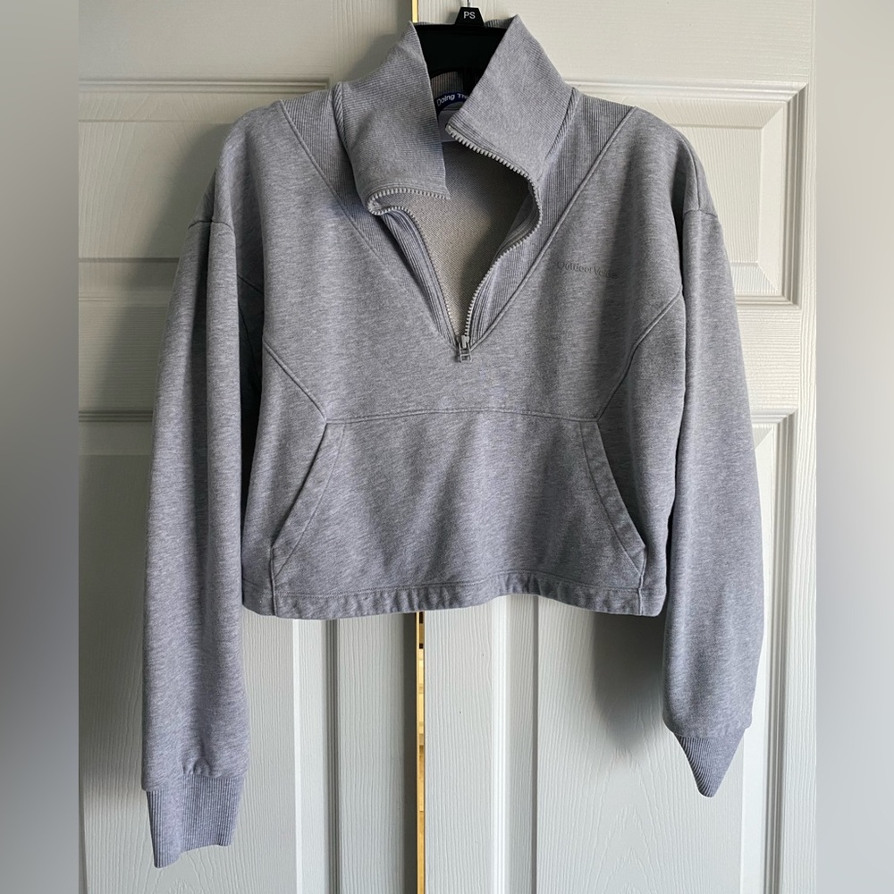 Outdoor voices cotton terry 1/2 zip sweatshirt, new but without tags